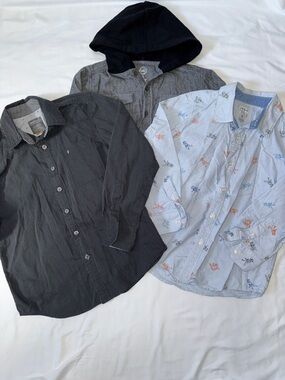 Bundle of three boys' button-up shirts